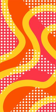 Soyut Vektör Deseninde Kalın Çizgiler ve Sıvı Eğriler. Grafik Mozaik Sanat: Çizgiler, Eğriler ve Şekillendirilmiş Geometrik Süsler. Vektör Soyut Arkaplan Çizgileri, Eğriler ve Dekoratif Mozaik Şekiller. 