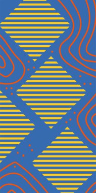 Vektör Soyut Arkaplan Çizgileri, Eğriler ve Dekoratif Mozaik Şekiller. Grafik Mozaik Sanat: Çizgiler, Eğriler ve Şekillendirilmiş Geometrik Süsler. Soyut Vektör Deseninde Kalın Çizgiler ve Sıvı Eğriler.