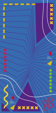 Çizgili ve Eğri Şekilli Soyut Geometrik Arkaplan. Organik Eğriler ve Çizgilerle Zarif Geometrik Arkaplan. Vektör Soyut Arkaplan Çizgileri, Eğriler ve Dekoratif Mozaik Şekiller