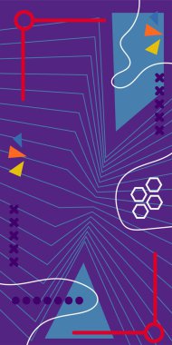 Çizgili ve Eğri Şekilli Soyut Geometrik Arkaplan. Organik Eğriler ve Çizgilerle Zarif Geometrik Arkaplan. Vektör Soyut Arkaplan Çizgileri, Eğriler ve Dekoratif Mozaik Şekiller