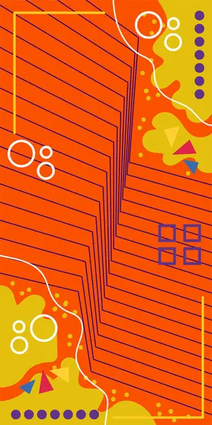 Çizgili ve Eğri Şekilli Soyut Geometrik Arkaplan. Organik Eğriler ve Çizgilerle Zarif Geometrik Arkaplan. Vektör Soyut Arkaplan Çizgileri, Eğriler ve Dekoratif Mozaik Şekiller