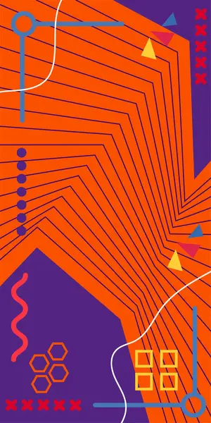 Çizgili ve Eğri Şekilli Soyut Geometrik Arkaplan. Organik Eğriler ve Çizgilerle Zarif Geometrik Arkaplan. Vektör Soyut Arkaplan Çizgileri, Eğriler ve Dekoratif Mozaik Şekiller