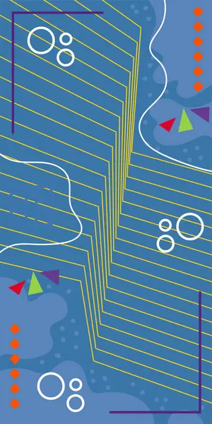 Çizgili ve Eğri Şekilli Soyut Geometrik Arkaplan. Organik Eğriler ve Çizgilerle Zarif Geometrik Arkaplan. Vektör Soyut Arkaplan Çizgileri, Eğriler ve Dekoratif Mozaik Şekiller