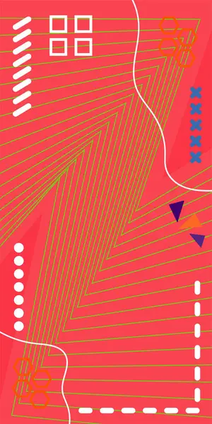 Çizgili ve Eğri Şekilli Soyut Geometrik Arkaplan. Organik Eğriler ve Çizgilerle Zarif Geometrik Arkaplan. Vektör Soyut Arkaplan Çizgileri, Eğriler ve Dekoratif Mozaik Şekiller