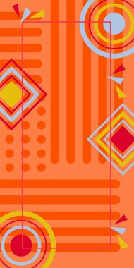 Çizgili ve Eğri Şekilli Soyut Geometrik Arkaplan. Organik Eğriler ve Çizgilerle Zarif Geometrik Arkaplan. Vektör Soyut Arkaplan Çizgileri, Eğriler ve Dekoratif Mozaik Şekiller