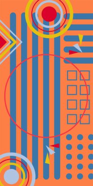 Çizgili ve Eğri Şekilli Soyut Geometrik Arkaplan. Organik Eğriler ve Çizgilerle Zarif Geometrik Arkaplan. Vektör Soyut Arkaplan Çizgileri, Eğriler ve Dekoratif Mozaik Şekiller