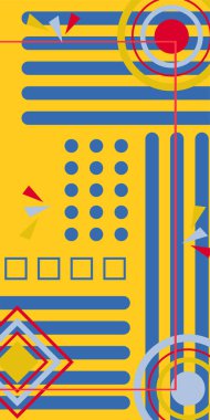 Çizgili ve Eğri Şekilli Soyut Geometrik Arkaplan. Organik Eğriler ve Çizgilerle Zarif Geometrik Arkaplan. Vektör Soyut Arkaplan Çizgileri, Eğriler ve Dekoratif Mozaik Şekiller