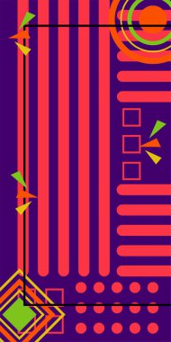 Çizgili ve Eğri Şekilli Soyut Geometrik Arkaplan. Organik Eğriler ve Çizgilerle Zarif Geometrik Arkaplan. Vektör Soyut Arkaplan Çizgileri, Eğriler ve Dekoratif Mozaik Şekiller