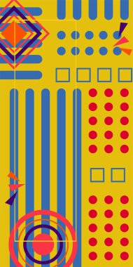 Çizgili ve Eğri Şekilli Soyut Geometrik Arkaplan. Organik Eğriler ve Çizgilerle Zarif Geometrik Arkaplan. Vektör Soyut Arkaplan Çizgileri, Eğriler ve Dekoratif Mozaik Şekiller