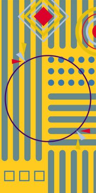 Çizgili ve Eğri Şekilli Soyut Geometrik Arkaplan. Organik Eğriler ve Çizgilerle Zarif Geometrik Arkaplan. Vektör Soyut Arkaplan Çizgileri, Eğriler ve Dekoratif Mozaik Şekiller