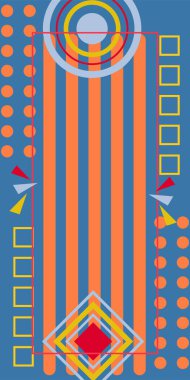 Çizgili ve Eğri Şekilli Soyut Geometrik Arkaplan. Organik Eğriler ve Çizgilerle Zarif Geometrik Arkaplan. Vektör Soyut Arkaplan Çizgileri, Eğriler ve Dekoratif Mozaik Şekiller