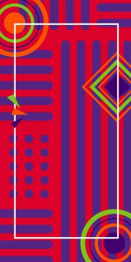 Çizgili ve Eğri Şekilli Soyut Geometrik Arkaplan. Organik Eğriler ve Çizgilerle Zarif Geometrik Arkaplan. Vektör Soyut Arkaplan Çizgileri, Eğriler ve Dekoratif Mozaik Şekiller