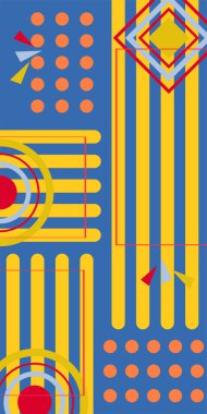 Soyut Geometrik Arkaplan Çizgileri, Eğriler, Mozaik Şekiller Vektör Sanatı. Oyuncu Soyut Arka plan Çizgileri, Eğriler ve Mozaik benzeri elementler. Geometrik Mozaik Doku Çizgileri, Girdap ve Soyut Süslemeler. 