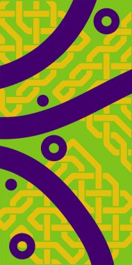 Soyut Geometrik Arkaplan Çizgileri, Eğriler, Mozaik Şekiller Vektör Sanatı. Oyuncu Soyut Arka plan Çizgileri, Eğriler ve Mozaik benzeri elementler. Geometrik Mozaik Doku Çizgileri, Girdap ve Soyut Süslemeler. 