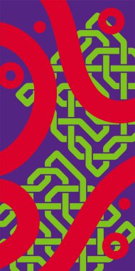 Soyut Geometrik Arkaplan Çizgileri, Eğriler, Mozaik Şekiller Vektör Sanatı. Oyuncu Soyut Arka plan Çizgileri, Eğriler ve Mozaik benzeri elementler. Geometrik Mozaik Doku Çizgileri, Girdap ve Soyut Süslemeler. 