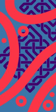 Soyut Geometrik Arkaplan Çizgileri, Eğriler, Mozaik Şekiller Vektör Sanatı. Oyuncu Soyut Arka plan Çizgileri, Eğriler ve Mozaik benzeri elementler. Geometrik Mozaik Doku Çizgileri, Girdap ve Soyut Süslemeler. 