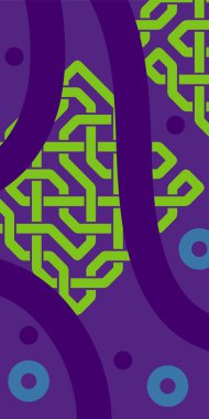 Soyut Geometrik Arkaplan Çizgileri, Eğriler, Mozaik Şekiller Vektör Sanatı. Oyuncu Soyut Arka plan Çizgileri, Eğriler ve Mozaik benzeri elementler. Geometrik Mozaik Doku Çizgileri, Girdap ve Soyut Süslemeler. 