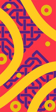 Soyut Geometrik Arkaplan Çizgileri, Eğriler, Mozaik Şekiller Vektör Sanatı. Oyuncu Soyut Arka plan Çizgileri, Eğriler ve Mozaik benzeri elementler. Geometrik Mozaik Doku Çizgileri, Girdap ve Soyut Süslemeler. 