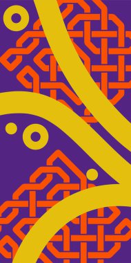 Soyut Geometrik Arkaplan Çizgileri, Eğriler, Mozaik Şekiller Vektör Sanatı. Oyuncu Soyut Arka plan Çizgileri, Eğriler ve Mozaik benzeri elementler. Geometrik Mozaik Doku Çizgileri, Girdap ve Soyut Süslemeler. 