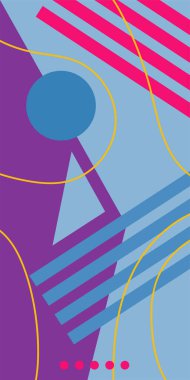 Poster veya sosyal medya için soyut bir arkaplan. Geometrik Mozaik Doku Çizgileri, Girdap ve Soyut Süsler. Soyut Geometrik Arkaplan Çizgileri, Eğriler, Mozaik Şekiller Vektör Sanatı. 