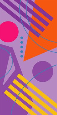 Poster veya sosyal medya için soyut bir arkaplan. Geometrik Mozaik Doku Çizgileri, Girdap ve Soyut Süsler. Soyut Geometrik Arkaplan Çizgileri, Eğriler, Mozaik Şekiller Vektör Sanatı. 