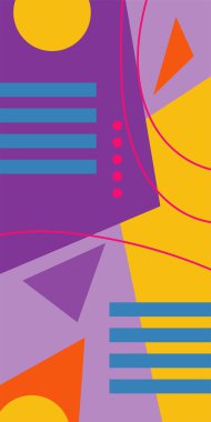 Poster veya sosyal medya için soyut bir arkaplan. Geometrik Mozaik Doku Çizgileri, Girdap ve Soyut Süsler. Soyut Geometrik Arkaplan Çizgileri, Eğriler, Mozaik Şekiller Vektör Sanatı. 