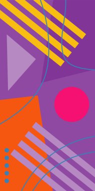 Poster veya sosyal medya için soyut bir arkaplan. Geometrik Mozaik Doku Çizgileri, Girdap ve Soyut Süsler. Soyut Geometrik Arkaplan Çizgileri, Eğriler, Mozaik Şekiller Vektör Sanatı. 