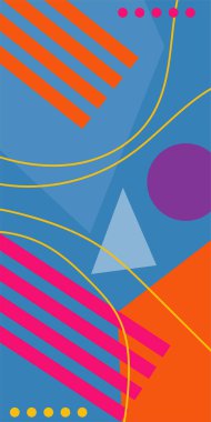 Poster veya sosyal medya için soyut bir arkaplan. Geometrik Mozaik Doku Çizgileri, Girdap ve Soyut Süsler. Soyut Geometrik Arkaplan Çizgileri, Eğriler, Mozaik Şekiller Vektör Sanatı. 