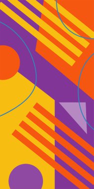 Poster veya sosyal medya için soyut bir arkaplan. Geometrik Mozaik Doku Çizgileri, Girdap ve Soyut Süsler. Soyut Geometrik Arkaplan Çizgileri, Eğriler, Mozaik Şekiller Vektör Sanatı. 