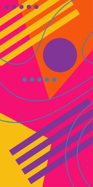 Poster veya sosyal medya için soyut bir arkaplan. Geometrik Mozaik Doku Çizgileri, Girdap ve Soyut Süsler. Soyut Geometrik Arkaplan Çizgileri, Eğriler, Mozaik Şekiller Vektör Sanatı. 