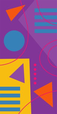 Poster veya sosyal medya için soyut bir arkaplan. Geometrik Mozaik Doku Çizgileri, Girdap ve Soyut Süsler. Soyut Geometrik Arkaplan Çizgileri, Eğriler, Mozaik Şekiller Vektör Sanatı. 