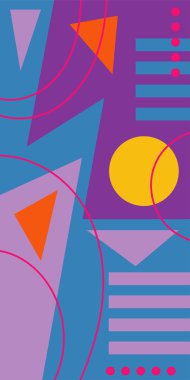 Poster veya sosyal medya için soyut bir arkaplan. Geometrik Mozaik Doku Çizgileri, Girdap ve Soyut Süsler. Soyut Geometrik Arkaplan Çizgileri, Eğriler, Mozaik Şekiller Vektör Sanatı. 