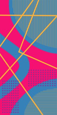 Poster veya sosyal medya için soyut bir arkaplan. Geometrik Mozaik Doku Çizgileri, Girdap ve Soyut Süsler. Soyut Geometrik Arkaplan Çizgileri, Eğriler, Mozaik Şekiller Vektör Sanatı. 