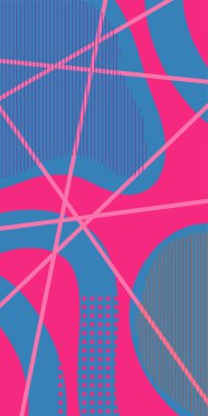 Poster veya sosyal medya için soyut bir arkaplan. Geometrik Mozaik Doku Çizgileri, Girdap ve Soyut Süsler. Soyut Geometrik Arkaplan Çizgileri, Eğriler, Mozaik Şekiller Vektör Sanatı. 