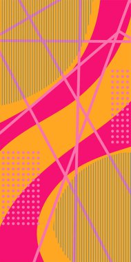 Soyut Geometrik Arkaplan Çizgileri, Eğriler, Mozaik Şekiller Vektör Sanatı. Geometrik Mozaik Doku Çizgileri, Girdap ve Soyut Süsler. Poster veya sosyal medya için soyut arkaplan.