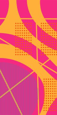 Soyut Geometrik Arkaplan Çizgileri, Eğriler, Mozaik Şekiller Vektör Sanatı. Geometrik Mozaik Doku Çizgileri, Girdap ve Soyut Süsler. Poster veya sosyal medya için soyut arkaplan.