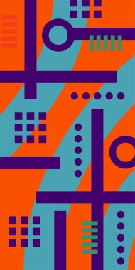 Soyut Geometrik Arkaplan Çizgileri, Eğriler, Mozaik Şekiller Vektör Sanatı. Geometrik Mozaik Doku Çizgileri, Girdap ve Soyut Süsler. Poster veya sosyal medya için soyut arkaplan.