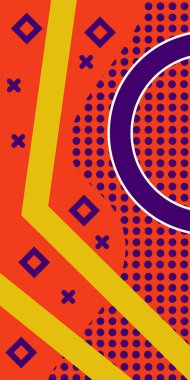 Yaratıcı Soyut Arkaplan Çizgileri, Eğriler ve Parçalı Geometrik Sanat. Soyut Geometrik Kolaj Karışık Çizgiler ve Eğri Şekiller. Poster veya sosyal medya için soyut arkaplan.