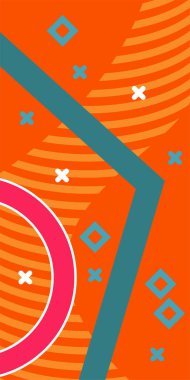 Soyut Geometrik Arkaplan Çizgileri, Eğriler, Mozaik Şekiller Vektör Sanatı. Arkaplan çizgileri, kıvrımlar ve Mozaik benzeri elementler. Poster veya sosyal medya için soyut arkaplan.