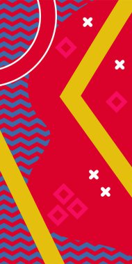 Soyut Geometrik Arkaplan Çizgileri, Eğriler, Mozaik Şekiller Vektör Sanatı. Arkaplan çizgileri, kıvrımlar ve Mozaik benzeri elementler. Poster veya sosyal medya için soyut arkaplan.