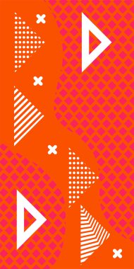 Soyut Geometrik Arkaplan Çizgileri, Eğriler, Mozaik Şekiller Vektör Sanatı. Arkaplan çizgileri, kıvrımlar ve Mozaik benzeri elementler. Poster veya sosyal medya için soyut arkaplan.