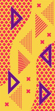 Soyut Geometrik Arkaplan Çizgileri, Eğriler, Mozaik Şekiller Vektör Sanatı. Arkaplan çizgileri, kıvrımlar ve Mozaik benzeri elementler. Poster veya sosyal medya için soyut arkaplan.