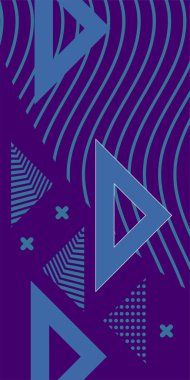 Soyut Geometrik Arkaplan Çizgileri, Eğriler, Mozaik Şekiller Vektör Sanatı. Arkaplan çizgileri, kıvrımlar ve Mozaik benzeri elementler. Poster veya sosyal medya için soyut arkaplan.