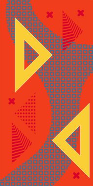 Soyut Geometrik Arkaplan Çizgileri, Eğriler, Mozaik Şekiller Vektör Sanatı. Arkaplan çizgileri, kıvrımlar ve Mozaik benzeri elementler. Poster veya sosyal medya için soyut arkaplan.