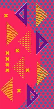 Geometrik Arkaplan Çizgileri, Eğriler, Mozaik Şekiller Vektör Sanatı. Oyuncu Soyut Arka plan Çizgileri, Eğriler ve Mozaik benzeri elementler. Poster veya sosyal medya için soyut arkaplan.