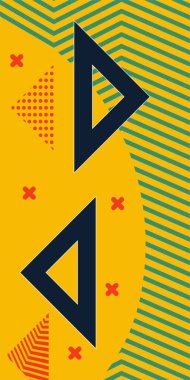 Geometrik Arkaplan Çizgileri, Eğriler, Mozaik Şekiller Vektör Sanatı. Oyuncu Soyut Arka plan Çizgileri, Eğriler ve Mozaik benzeri elementler. Poster veya sosyal medya için soyut arkaplan.