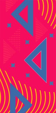 Geometrik Arkaplan Çizgileri, Eğriler, Mozaik Şekiller Vektör Sanatı. Oyuncu Soyut Arka plan Çizgileri, Eğriler ve Mozaik benzeri elementler. Poster veya sosyal medya için soyut arkaplan.