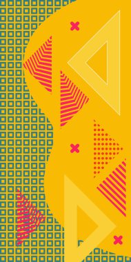 Geometrik Arkaplan Çizgileri, Eğriler, Mozaik Şekiller Vektör Sanatı. Oyuncu Soyut Arka plan Çizgileri, Eğriler ve Mozaik benzeri elementler. Poster veya sosyal medya için soyut arkaplan.