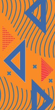 Geometrik Arkaplan Çizgileri, Eğriler, Mozaik Şekiller Vektör Sanatı. Oyuncu Soyut Arka plan Çizgileri, Eğriler ve Mozaik benzeri elementler. Poster veya sosyal medya için soyut arkaplan.