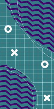 Geometrik Arkaplan Çizgileri, Eğriler, Mozaik Şekiller Vektör Sanatı. Oyuncu Soyut Arka plan Çizgileri, Eğriler ve Mozaik benzeri elementler. Poster veya sosyal medya için soyut arkaplan.